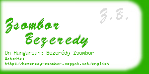 zsombor bezeredy business card
